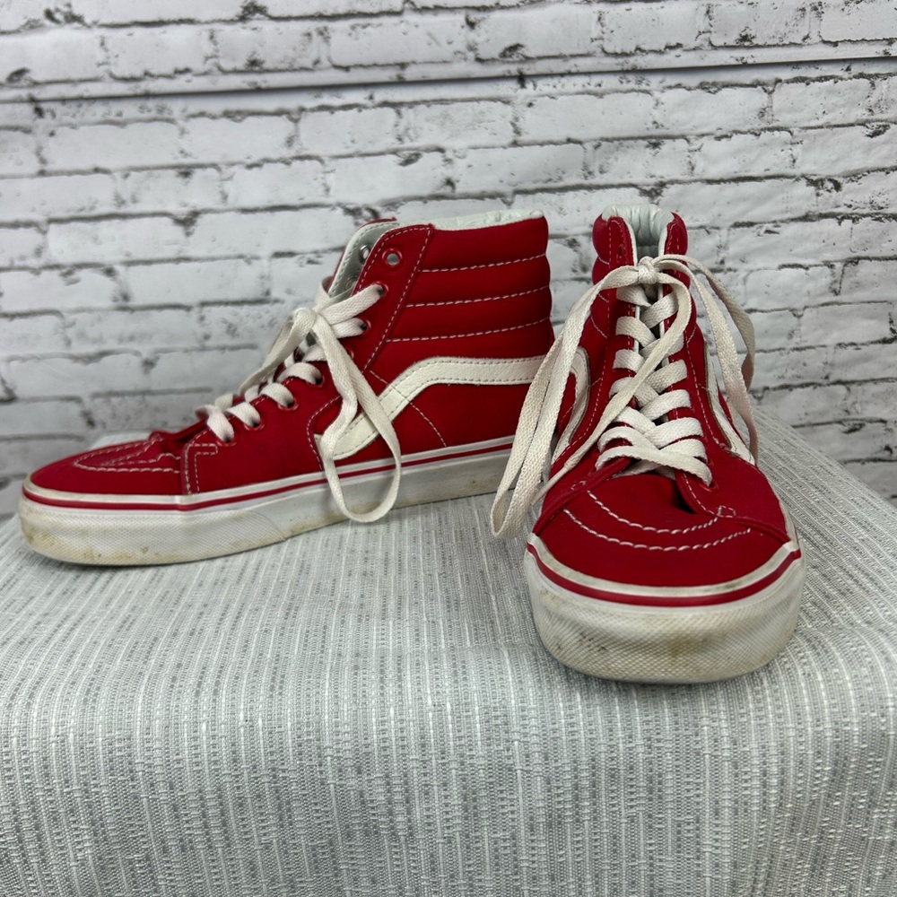 Vans | Vibrant Red Sk8 High-Top Sneakers size 7.5